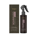Black plastic hoegoa nourishing leave-in spray bottle with trigger nozzle for disposable hair care use