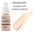 Porcelain 101 soft matte liquid foundation in a white pump bottle with pink undertones for oil control luxury women’s fashion
