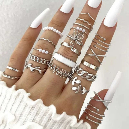 Oil Dripping Knuckle Ring Set - Royalessencelux