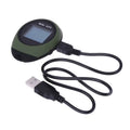 Olive green mini car gps tracker with digital screen and usb charging cable for vehicle tracking use