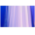 Sheer flowing lavender and white fabric with pleats complements the ombre cape blue floral choral dress for red song competition