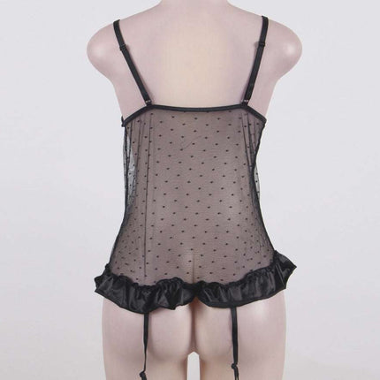 One Piece Bodysuit Tights Lace Cutout Sexy Lingerie Pajamas - Royalessencelux