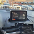 Black rectangular original car exterior screen replacement touch screen displaying music playback interface