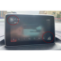 Black original car exterior screen replacement touch screen displaying fm radio station 91.8 on car exterior screen