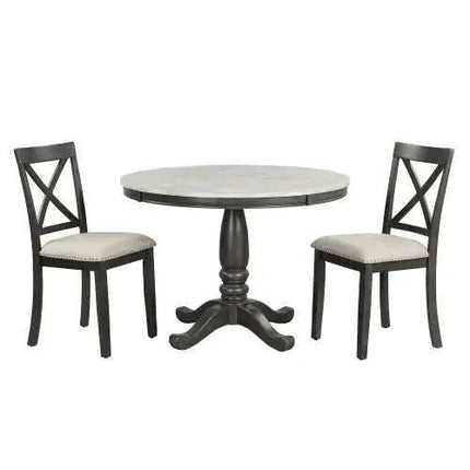 Orisfur. 5 Pieces Dining Table And Chairs Set For 4 Persons, Kitchen Room Solid Wood Table With 4 Chairs - Royalessencelux