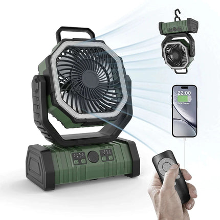 Outdoor Household Power Bank LED Light Camping Fan - Royalessencelux
