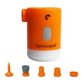 Bright orange and white cylindrical portable mini camping air purifier with interchangeable nozzles by flextailgear