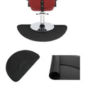 Outer Circle black salon mat featuring high-density foam and a black semi-circular design for barber chair use