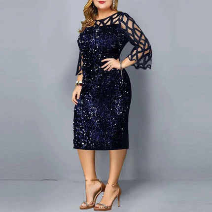 Party Dresses Sequin Plus Size Women's Sexy Night Club Dress - Royalessencelux