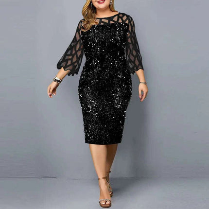 Party Dresses Sequin Plus Size Women's Sexy Night Club Dress - Royalessencelux