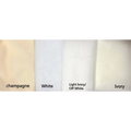 Champagne-colored fabric swatch with soft smooth texture and subtle sheen for luxury wedding veil with beaded accents