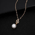 A gold-toned pearl rhinestone necklace with a white pearl and sparkling clasp from united states ebay explosion models accessories