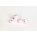 Pink heart-shaped bath bombs with dried rose petals for personalized ashley pampering natural skincare mom gift