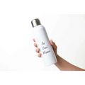 White insulated water bottle with silver lid and be cool mama text for personalized ashley pampering skincare mom gift