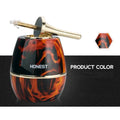 Honest brand personalized metal creative oil-electric hybrid lighter with glossy black and amber tortoiseshell and gold accents