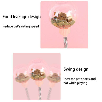 Pet Feeder Cat Toy Pets Leaking Food Ball Self - Playing Tumbler Funny Swing Feeder Puzzle Toys Playing Training Dispenser Bowl - Royalessencelux