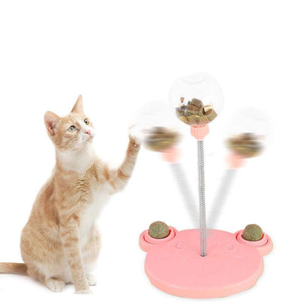 Pet Feeder Cat Toy Pets Leaking Food Ball Self - Playing Tumbler Funny Swing Feeder Puzzle Toys Playing Training Dispenser Bowl - Royalessencelux