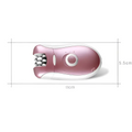 Pink girls hair removal electric epilator razor with sleek ergonomic design and multiple rotating metal heads for effective use