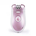 Pink girls hair removal device electric epilator razor with sleek ergonomic design in pink and white colors