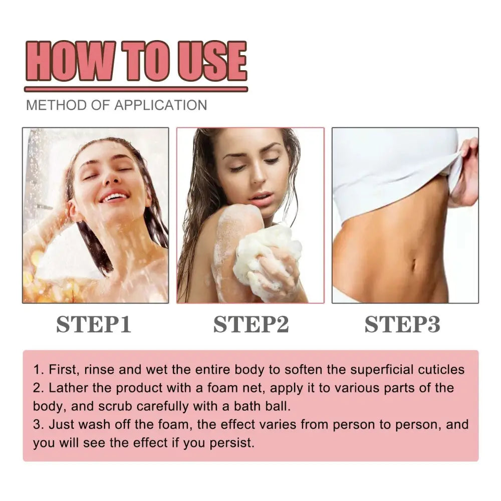 White foam net for body exfoliation complementing pink heart-shaped exfoliating bath soap that removes acne effectively