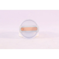 A sleek translucent white silicone phone stand with rose gold accent designed for pink kiss insulated tumbler users