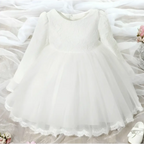 Pink lace princess dress girls long sleeve with white lace and tulle ideal for dress girls summer occasions
