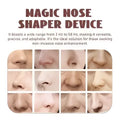 Pink magic nose shaping device with adjustable bands for non-invasive correction nose contour and nose bridge enhancement
