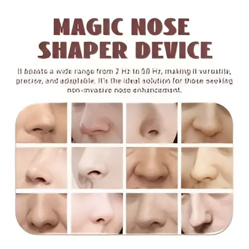 Pink magic nose shaping device with adjustable bands for non-invasive correction nose contour and nose bridge enhancement