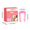 Pink plastic nose shaping device with white silicone inserts for correction nose contour and nose bridge enhancement