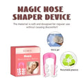 Pink silicone nose shaping device with soft flexible design for gentle correction nose contour and nose bridge enhancement