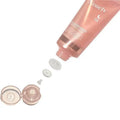 Pink nouelv collagen night repairing mask tube with metallic rose gold cap and clear components for nighttime skin care