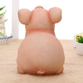 Pink pig piggy bank plastic money box with textured matte finish for saving coins and small bills