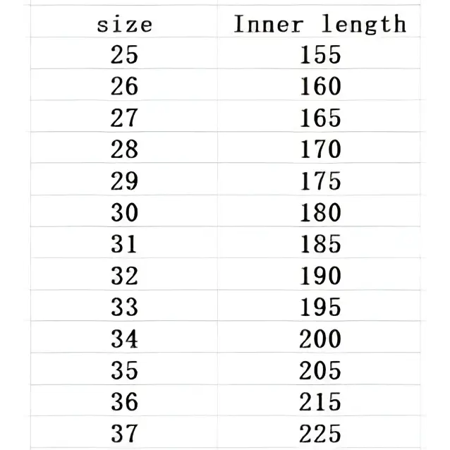The table shows inner length measurements for pink rose girls crystal high heel sandals in sizes 155 to 225 units