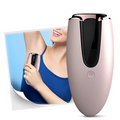 Pink rose gold home laser hair removal device with sleek ergonomic design for effective home laser hair removal