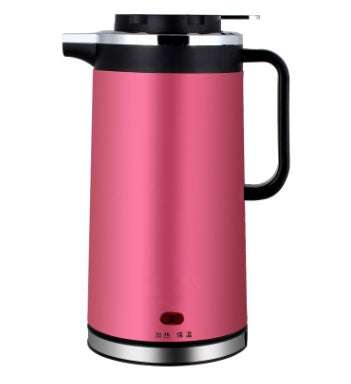 pink stainless steel electric kettle with black handle and lid accents featured as part of the best home kitchen essentials for your 2026 upgrade