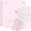 Pink translucent hydrating collagen facial mask set in minimalist packaging for enhanced skin hydration and care