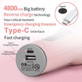 Pink wireless automatic curler showing pink cylindrical power bank with silver usb lcd screen charging port interfaces