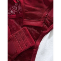 Plus size fat woman underwear red lace two piece suit with mesh satin finish and adjustable hook and eye closures