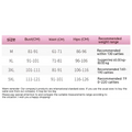 Size chart for plus size mesh lingerie set with garter belts showing measurements in centimeters and weight ranges