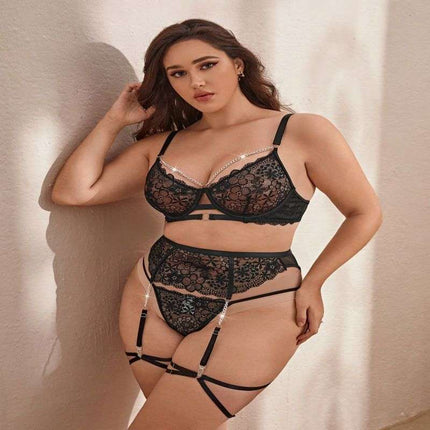Plus Size Suit Lace Underwear - Royalessencelux