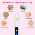White portable lcd skin tag repair kit handheld device with ergonomic design and digital power button for skin tag repair