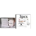 White portable mini label printer with a sleek rectangular design and black lettering thermosensitive sticky paper rolls