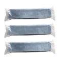 Three individually wrapped gray and white striped rubber bands for portable self-squeezing mini mop with absorbent cotton head