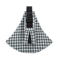 Black and white houndstooth portable one-shoulder strap big baby carrier with adjustable strap for easy carrying
