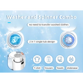 Portable white mini underwear washing machine with 2-in-1 single tub design for efficient mini underwear washing
