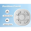 Portable white mini underwear washing machine shock absorber with rounded corners and symmetrical mounting brackets