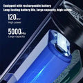 Blue cylindrical rechargeable battery with 120aw power and 5000mah capacity for x1pc original portable wireless car vacuum cleaner black and copper