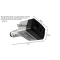Sichuan brand black power supply car transformer with silver and black plastic body featuring USB ports and AC outlet for mobile device charging