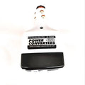 White and black car transformer power supply with usb ports for mobile device charging and black power supply features