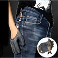 Dark gray textured latex fishing gloves with orange carabiner clip designed for professional fisherman catch and puncture scrapes protection
